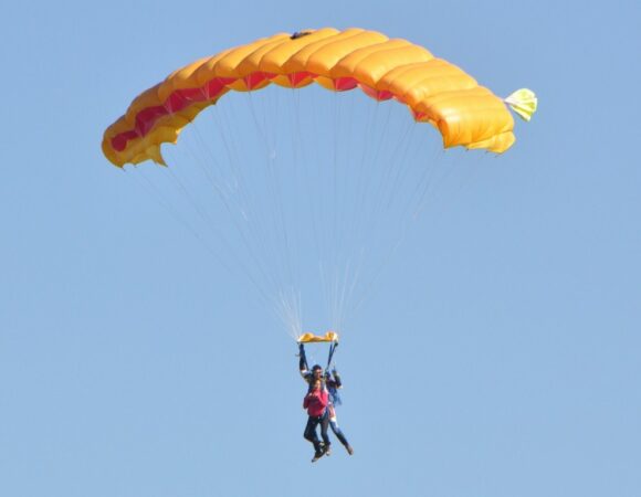 Free Fall Parachute Jump Over Marrakech Outdoor Areas